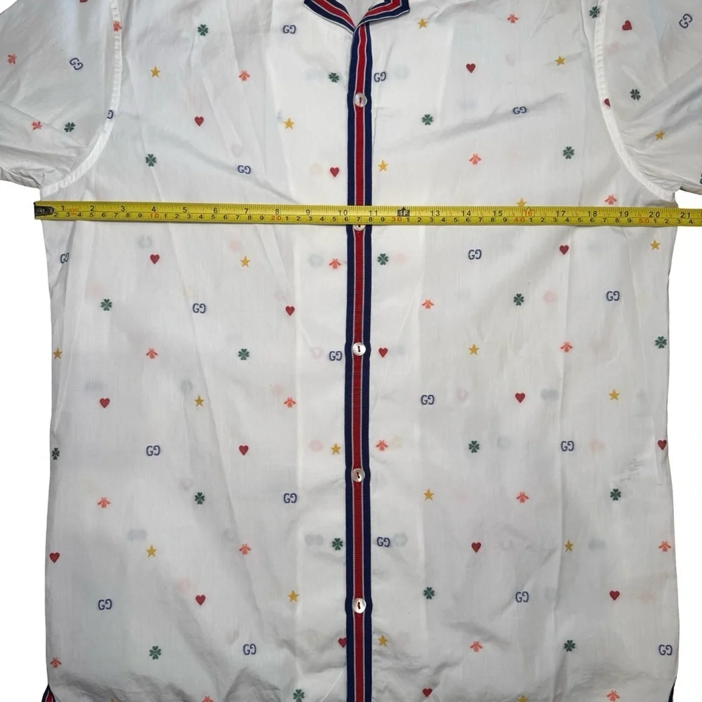 Gucci Fil Coupe Multi Symbol Bowling Shirt